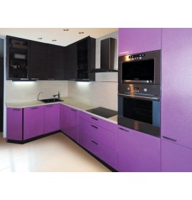 Кухня из МДФ фиолетовая